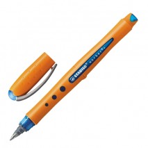 Ручка-роллер STABILO &quot;Worker&quot;, СИНЯЯ, оранжевый корпус &quot;soft-touch&quot;, узел 0,7 мм, линия письма 0,5 м