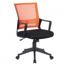 Кресло BRABIX &quot; Balance MG-320&quot;, с подлокотниками, комбинированное черное/оранжевое, 531832