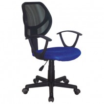 Кресло компактное BRABIX &quot;Flip MG-305&quot;, ткань TW, синее/черное, 531919