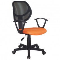Кресло компактное BRABIX &quot;Flip MG-305&quot;, ткань TW, оранжевое/черное, 531920