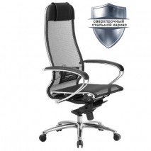 Кресло офисное МЕТТА &quot;SAMURAI&quot; S-1.04, сверхпрочная ткань-сетка, черное