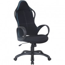 Кресло офисное BRABIX PREMIUM &quot;Force EX-516&quot;, ткань, черное/вставки синие, 531572