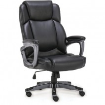 Кресло офисное BRABIX PREMIUM &quot;Favorite EX-577&quot;, пружинный блок, рециклированная кожа, черное, 53193