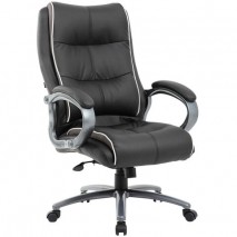 Кресло офисное BRABIX PREMIUM &quot;Strong HD-009&quot;, НАГРУЗКА до 200 кг, экокожа черная, ткань серая, 5319