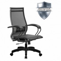 Кресло офисное МЕТТА &quot;К-9&quot; пластик, прочная сетка, сиденье и спинка регулируемые, черное
