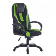 Кресло компьютерное BRABIX PREMIUM &quot;Rapid GM-102&quot;, НАГРУЗКА 180 кг, экокожа/ткань, черное/зеленое, 5