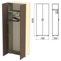 Шкаф для одежды &quot;Канц&quot;, 700х350х1830 мм, цвет дуб молочный/венге (КОМПЛЕКТ)