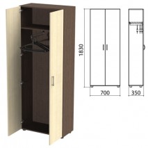 Шкаф для одежды &quot;Канц&quot;, 700х350х1830 мм, цвет венге/дуб молочный (КОМПЛЕКТ)