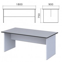 Стол для переговоров &quot;Монолит&quot;, 1800х900х750 мм, цвет серый, СМ18.11