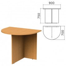 Стол приставной к столу для переговоров (640110) &quot;Монолит&quot;, 900х700х750 мм, бук бавария, ПМ19.1