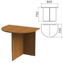 Стол приставной к столу для переговоров (640111) &quot;Монолит&quot;, 900х700х750 мм, орех гварнери, ПМ19.3