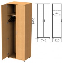 Шкаф для одежды &quot;Монолит&quot;, 740х520х2050 мм, цвет бук бавария, ШМ50.1
