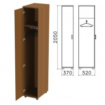 Шкаф для одежды &quot;Монолит&quot;, 370х520х2050 мм, цвет орех гварнери, ШМ52.3