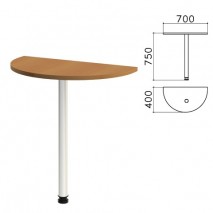 Стол приставной полукруг &quot;Монолит&quot;, 700х400х750 мм, цвет орех гварнери (КОМПЛЕКТ)