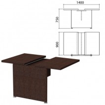 Модуль стола для переговоров &quot;Приоритет&quot; 1400х900х750 мм, венге (КОМПЛЕКТ)