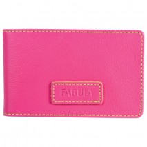 Визитница карманная FABULA &quot;Ultra&quot;, на 40 визиток, натуральная кожа, розовая, V.90.FP