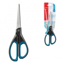 Ножницы MAPED (Франция) &quot;Essentials Soft&quot;, 210 мм, прорезиненные ручки, черно-синие, европодвес, 468