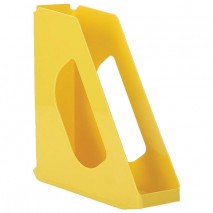 Лоток вертикальный для бумаг ESSELTE &quot;VIVIDA&quot;, ширина 72 мм, желтый, 623936