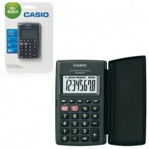 Калькулятор карманный CASIO HL-820LV-BK-S (104х63х7,4 мм) 8 разрядов, питание от батареи, черный, бл
