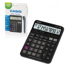 Калькулятор настольный CASIO DJ-120DPLUS-W (192х144 мм), 12 разрядов, двойное питание, черный, DJ-12