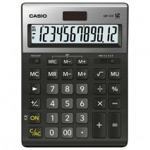 Калькулятор настольный CASIO GR-120-W (210х155 мм), 12 разрядов, двойное питание, черный, МЕТАЛЛИЧЕС