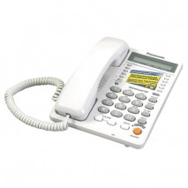 Телефон PANASONIC KX-TS2365 RUW, память на 30 номеров, ЖК-дисплей с часами, автодозвон, спикерфон, K
