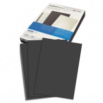 Обложки картонные для переплета А4, КОМПЛЕКТ 100 шт., тиснение под кожу, 250 г/м2, черные, GBC, 0400