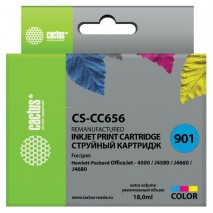 Картридж струйный CACTUS (CS-CC656) для HP OfficeJet J4580/J4660/J4680, цветной