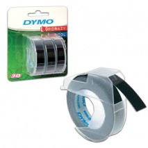 Картридж для принтеров этикеток DYMO Omega, 9 мм х 3 м, белый шрифт, черный фон, комплект 3 шт., S08