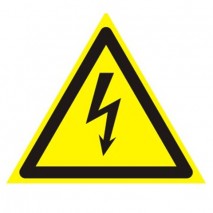 Знак предупреждающий &quot;Опасность поражения электрическим током&quot;, треугольник, 200х200х200 мм, 610007/
