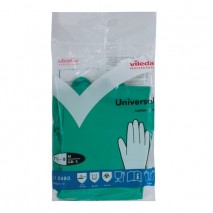 Перчатки хозяйственные нитриловые VILEDA, универсальные, антиаллергенные, размер M (средний), зелены