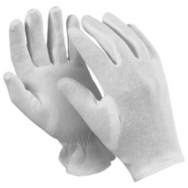 Перчатки хлопчатобумажные MANIPULA &quot;Атом&quot;, КОМПЛЕКТ 12 пар, размер 8 (M), белые, ТТ-44