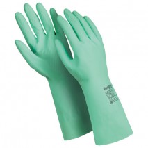 Перчатки латексные MANIPULA &quot;Контакт&quot;, хлопчатобумажное напыление, размер 7-7,5 (S), зеленые, L-F-02