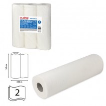 Простыни бумажные рулонные с перфорацией LAIMA UNIVERSAL КОМПЛЕКТ 3 шт., 2-слойные, 0,5х100 м, 17+17