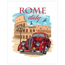 Картина по номерам 40х50 см, ОСТРОВ СОКРОВИЩ &quot;Все дороги ведут в Рим&quot;, на подрамнике, акрил, кисти,