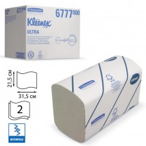 Полотенца бумажные 124 шт., KIMBERLY-CLARK Kleenex, КОМПЛЕКТ 30 шт., Ultra, 2-слойные, бел., 31,5х21
