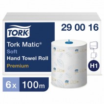 Полотенца бумажные рулонные TORK (Система H1) Matic, комплект 6 шт., Premium, 100 м, 2-слойные, белы