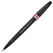 Ручка-кисть PENTEL (Япония) &quot;Brush Sign Pen Artist&quot;, линия письма 0,5-5 мм, красная, SESF30C-B