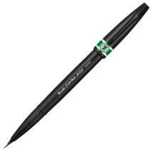 Ручка-кисть PENTEL (Япония) &quot;Brush Sign Pen Artist&quot;, линия письма 0,5-5 мм, зеленая, SESF30C-D