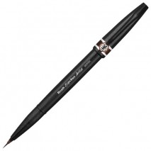 Ручка-кисть PENTEL (Япония) &quot;Brush Sign Pen Artist&quot;, линия письма 0,5-5 мм, коричневая, SESF30C-E