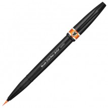 Ручка-кисть PENTEL (Япония) &quot;Brush Sign Pen Artist&quot;, линия письма 0,5-5 мм, оранжевая, SESF30C-F
