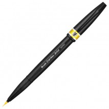 Ручка-кисть PENTEL (Япония) &quot;Brush Sign Pen Artist&quot;, линия письма 0,5-5 мм, желтая, SESF30C-G