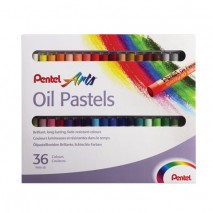 Пастель масляная художественная PENTEL &quot;Oil Pastels&quot;, 36 цветов, круглое сечение, картонная упаковка
