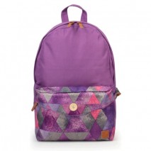 Рюкзак BRAUBERG, универсальный, сити-формат, фиолетовый, карман с пуговицей, 20 литров, 40х28х12 см,