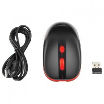 Мышь беспроводная GEMBIRD MUSW-350, USB, встроенный аккумулятор, 3 кнопки + 1 колесо-кнопка, оптичес
