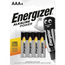 Батарейки КОМПЛЕКТ 4 шт., ENERGIZER Alkaline Power, AAA (LR03, 24А), алкалиновые, мизинчиковые, блис